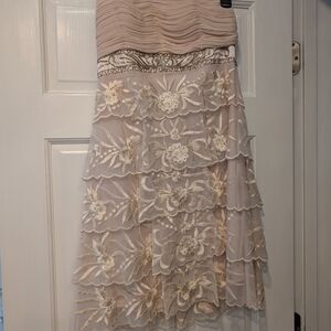 Sue Wong Blush Satin Dress